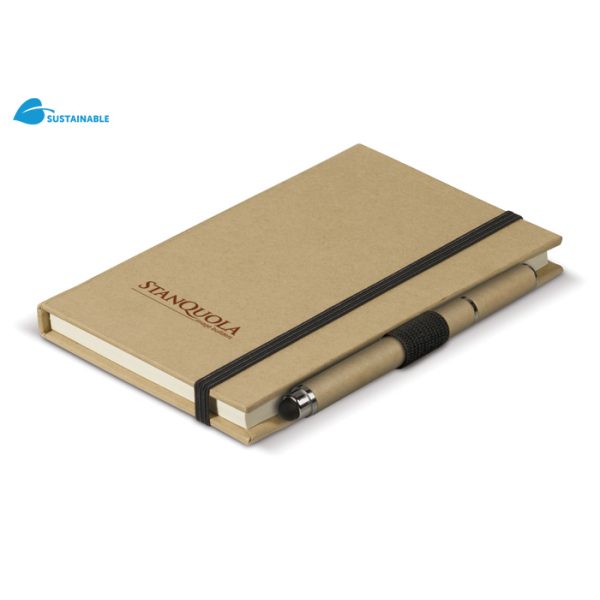 Kartonnen notitieboek A6 + pen